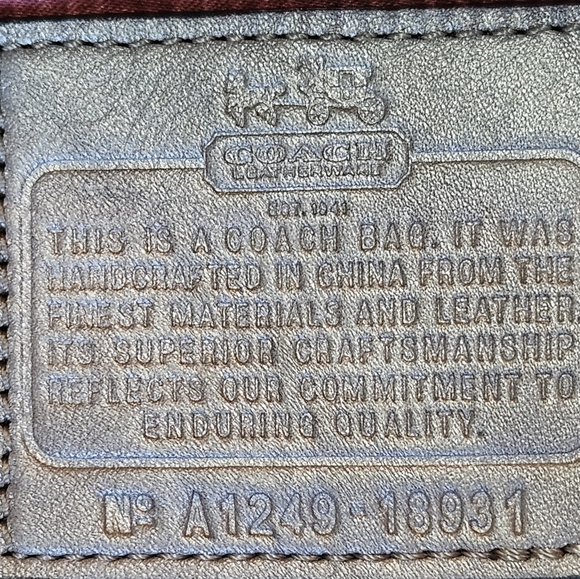 COACH 2012 MADISON SOPHIA BRONZE MATALLIC LEATHER SHOULDER BAG - Picture 6 of 10